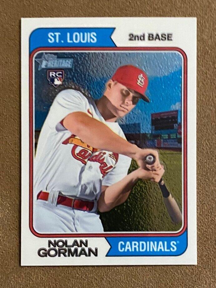 Nolan Gorman [Chrome] 19 Prices 2023 Topps Heritage Baseball Cards