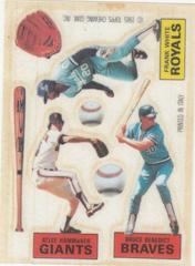 Atlee Hammaker, Bruce Benedict Frank White Baseball Cards 1984 Topps Rub Downs Prices