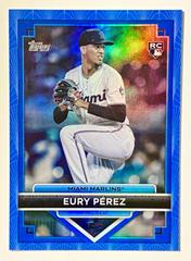 Eury Perez [Blue] #80 Baseball Cards 2023 Topps Flagship Collection Prices