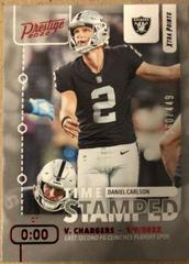 Daniel Carlson [Red] #TS-10 Football Cards 2022 Panini Prestige Time Stamped Prices