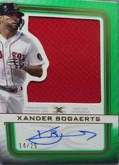 Xander Bogaerts [Green] Baseball Cards 2023 Topps Definitive Autograph Relic Collection Prices