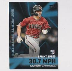 Corbin Carroll [Blue] Baseball Cards 2023 Topps Significant Statistics Prices