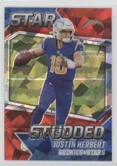 Justin Herbert [Red Ice] Football Cards 2021 Panini Rookies and Stars Studded Prices