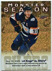 Connor McDavid [Gold] #MS-17 Hockey Cards 2023 Upper Deck Monster Season Prices