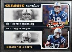 Peyton Manning, Reggie Wayne #CC-1 Football Cards 2022 Panini Classics Combos Prices