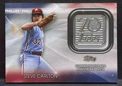 Steve Carlton Baseball Cards 2021 Topps 70th Anniversary Logo Patch Prices