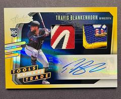 Travis Blankenhorn [Material Signature Gold] Baseball Cards 2021 Panini Absolute Prices