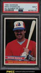 Mike Stenhouse [No Number on Back] Baseball Cards 1984 Donruss Prices