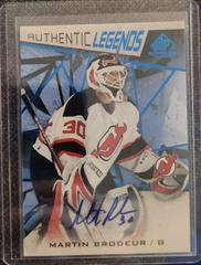 Martin Brodeur [Blue Autograph] Hockey Cards 2021 SP Game Used Prices