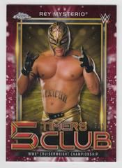 Rey Mysterio [Red Refractor] Wrestling Cards 2021 Topps Chrome WWE 5 Timers Club Prices