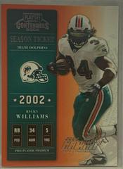 Ricky Williams [Hawaii 2003] Football Cards 2002 Playoff Contenders Prices