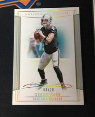 Derek Carr [Holo Gold] #72 Football Cards 2018 National Treasures Prices