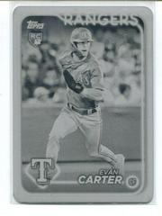Evan Carter [Printing Plate] #280 Baseball Cards 2024 Topps Prices