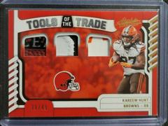 Kareem Hunt [Prime] #TTT-30 Football Cards 2022 Panini Absolute Tools of the Trade Triple Prices