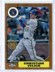 Christian Yelich [Orange] #87BC-6 Baseball Cards 2022 Topps Chrome 1987 Prices