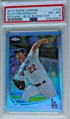 Clayton Kershaw [Pitching Blue Refractor] #175 Baseball Cards 2013 Topps Chrome Prices
