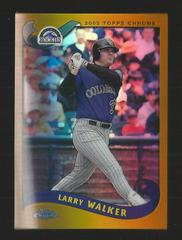 Larry Walker [Gold Refractor] #25 Baseball Cards 2002 Topps Chrome Prices