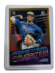 Wander Franco [Gold] Baseball Cards 2022 Bowman Rookie of the Year Favorites Prices
