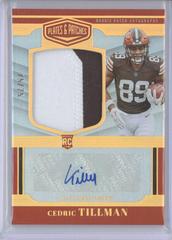 Cedric Tillman [Gold] #RPA-24 Football Cards 2023 Panini Plates and Patches Rookie Patch Autographs Prices