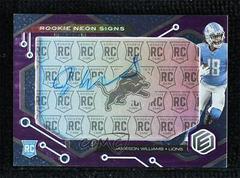 Jameson Williams [Purple] #RNS-JW Football Cards 2022 Panini Elements Rookie Neon Signs Autographs Prices