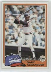 Gary Alexander #416 Baseball Cards 1981 Topps Prices
