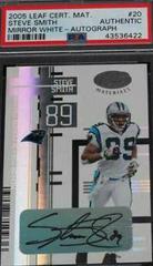 Steve Smith [Mirror White Autograph] #20 Football Cards 2005 Leaf Certified Materials Prices