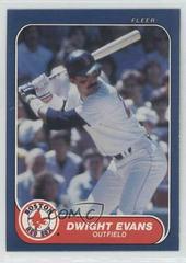 Dwight Evans #348 Baseball Cards 1986 Fleer Prices