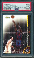 Latrell Sprewell [Non Protected Refractor] #177 Basketball Cards 1998 Finest Prices