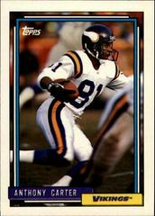 Anthony Carter #450 Football Cards 1992 Topps Prices