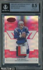 Tom Brady [Mirror Red Material] #86 Football Cards 2006 Leaf Certified Materials Prices