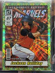 Jackson Holliday [Green] #M3 Baseball Cards 2023 Panini Donruss Marvels Prices