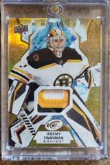 Jeremy Swayman [Gold Patch] #141 Hockey Cards 2021 Upper Deck Ice Prices