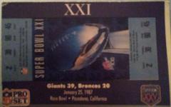 Super bowl XXI Football Cards 1990 Pro Set Prices