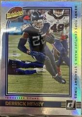 Derrick Henry [Holo] Football Cards 2022 Panini Donruss Highlights Prices
