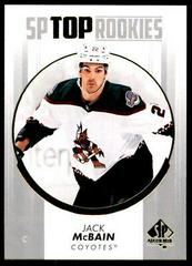 Jack McBain #TR-40 Hockey Cards 2022 SP Authentic Top Rookies Prices