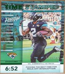 Rayshawn Jenkins [Green] #TS-7 Football Cards 2023 Panini Prestige Time Stamped Prices
