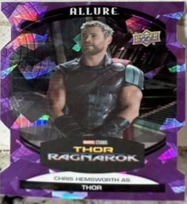 Chris Hemsworth as Thor [Purple Die Cut] #98 Marvel 2022 Allure