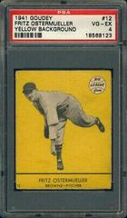 Fritz Ostermueller [Yellow Background] #12 Baseball Cards 1941 Goudey Prices