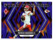 Patrick Mahomes II [Purple] #FF-1 Football Cards 2023 Panini Phoenix Fire Forged Prices