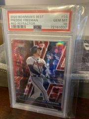 Freddie Freeman [Red Refractor] #54 Baseball Cards 2020 Bowman's Best Prices