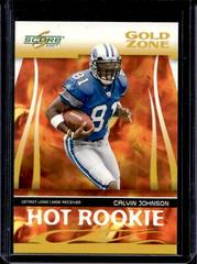 Calvin Johnson [Gold Zone] #HR-5 Football Cards 2007 Panini Score Hot Rookie Prices