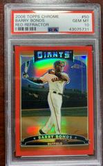 Barry Bonds [Red Refractor] Baseball Cards 2006 Topps Chrome Prices