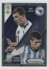Edin Dzeko, Sergio Aguero [Prizm] Soccer Cards 2014 Panini Prizm World Cup Matchups Prices