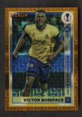 Victor Boniface [Orange Mojo] #142 Soccer Cards 2022 Topps Merlin Chrome UEFA Club Competitions Prices