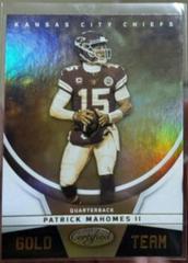 Patrick Mahomes II #GT-PM Football Cards 2019 Panini Certified Gold Team Prices