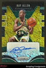 Ray Allen [Gold Shimmer] #RAL Basketball Cards 2019 Panini Prizm Signatures Prices