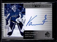 Vitek Vanecek #SOTT1-VV Hockey Cards 2021 SP Authentic 2001-02 Retro Sign of the Times Prices
