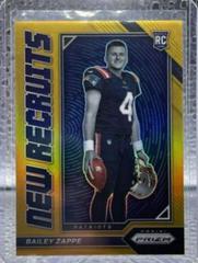 Bailey Zappe [Gold] #NR-7 Football Cards 2022 Panini Prizm New Recruits Prices