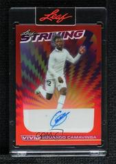 Eduardo Camavinga [Red] #S-EC1 Soccer Cards 2022 Leaf Vivid Striking Autographs Prices