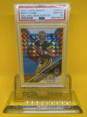 Brett Favre [Blue Fluorescent] Football Cards 2020 Panini Mosaic Will to Win Prices